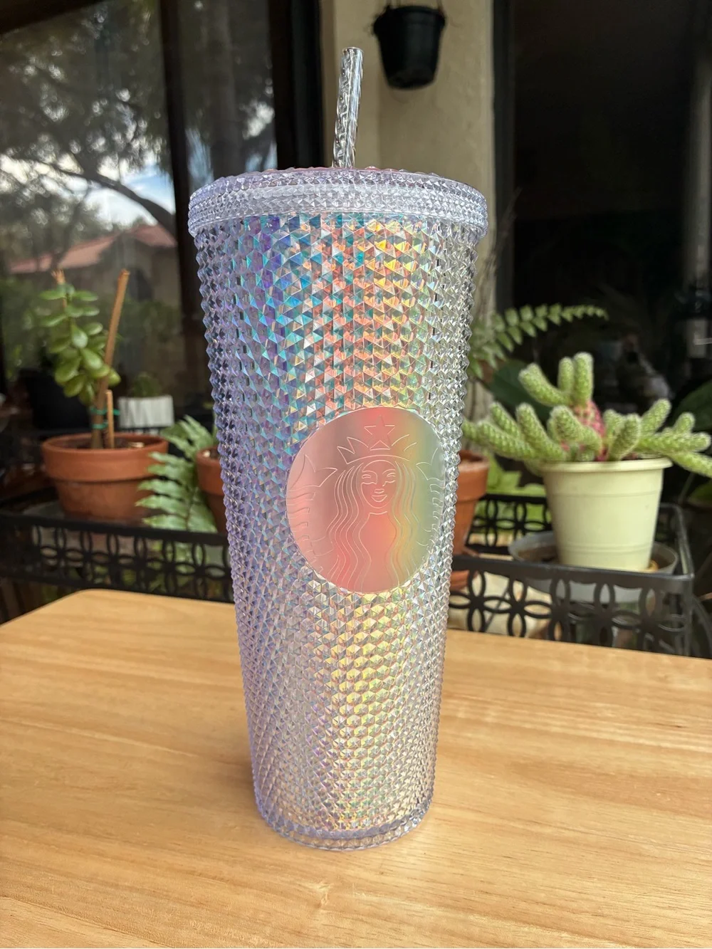 Starbucks Iridescent Studded Tumbler - Lavender Holographic